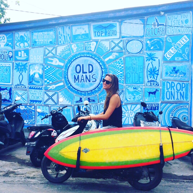 Daisy, surfplank, old man's, canggu, reizen in Bali